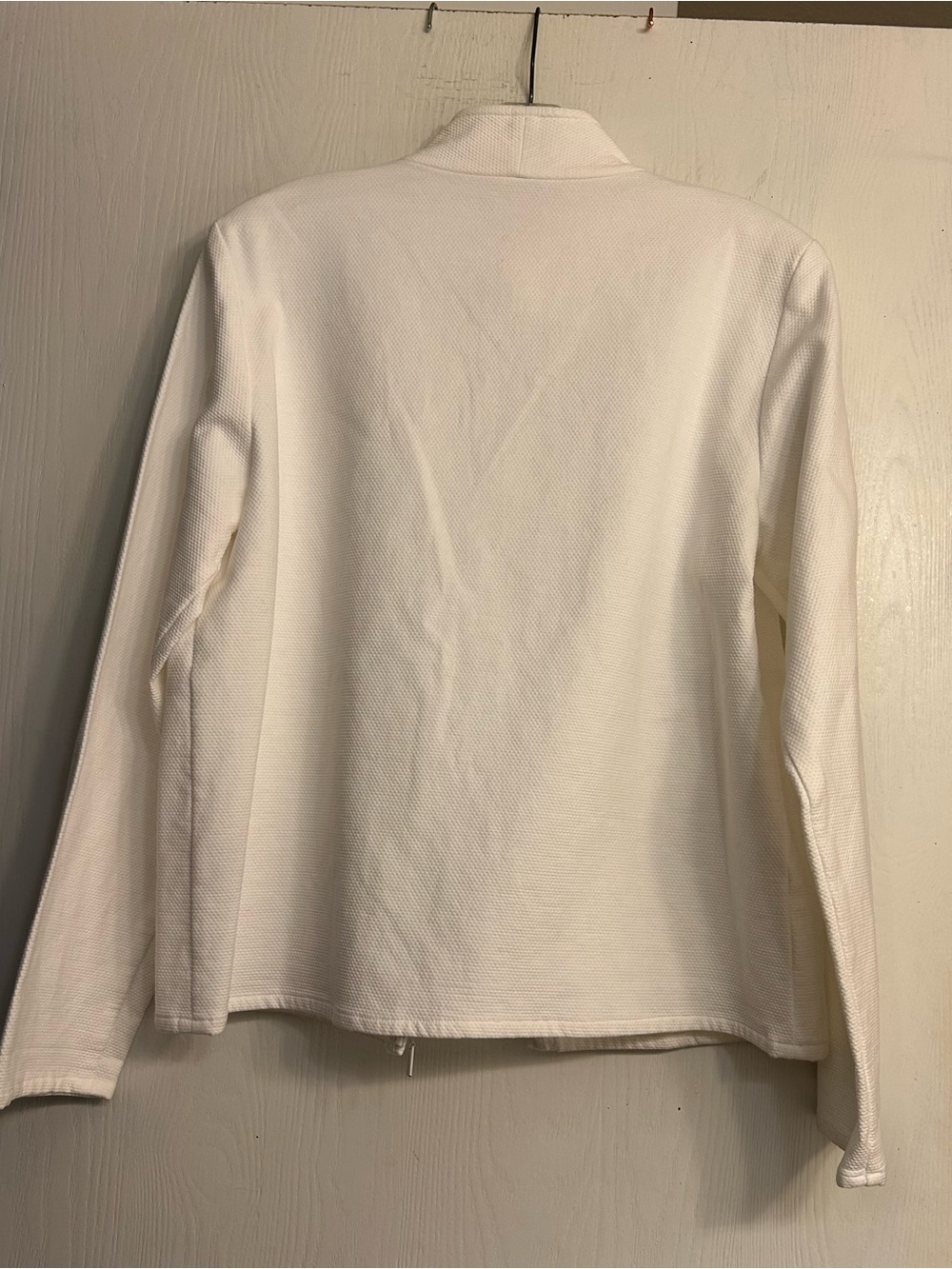 Eileen Fisher NWOT Textured White Zip Front Jacket. Size S. - Picture 4 of 6